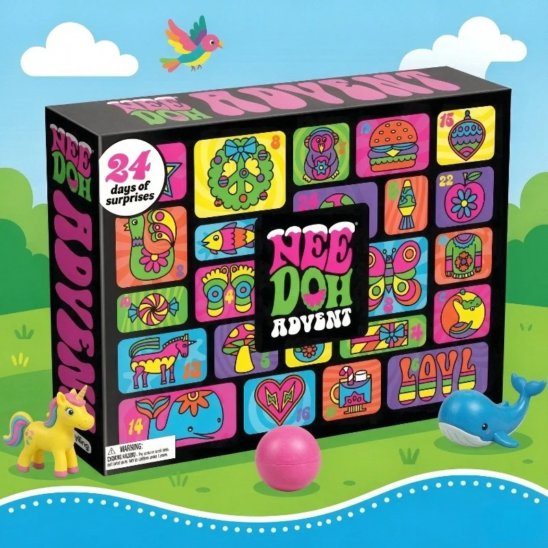 Advent Calendar Gift - 2026 NeeDoh Advent Takvimi, 3D PVC