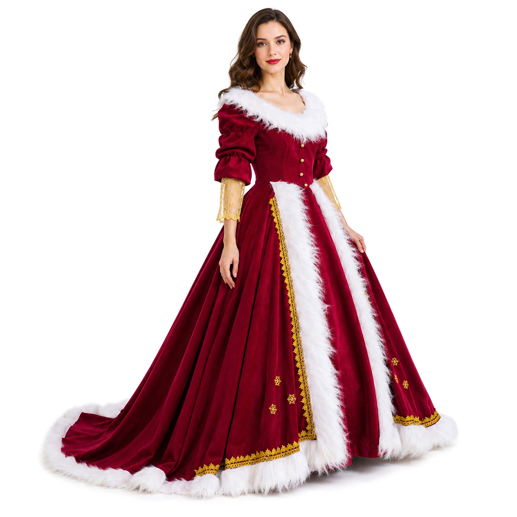 Elf Costume Christmas - Lüks Bayan Noel Baba Kostümleri Yetişkin