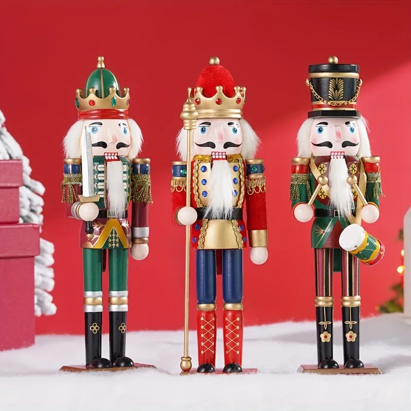 Nutcracker Figurine - 30 cm'lik Fındıkkıran Asker Figürleri Seti,