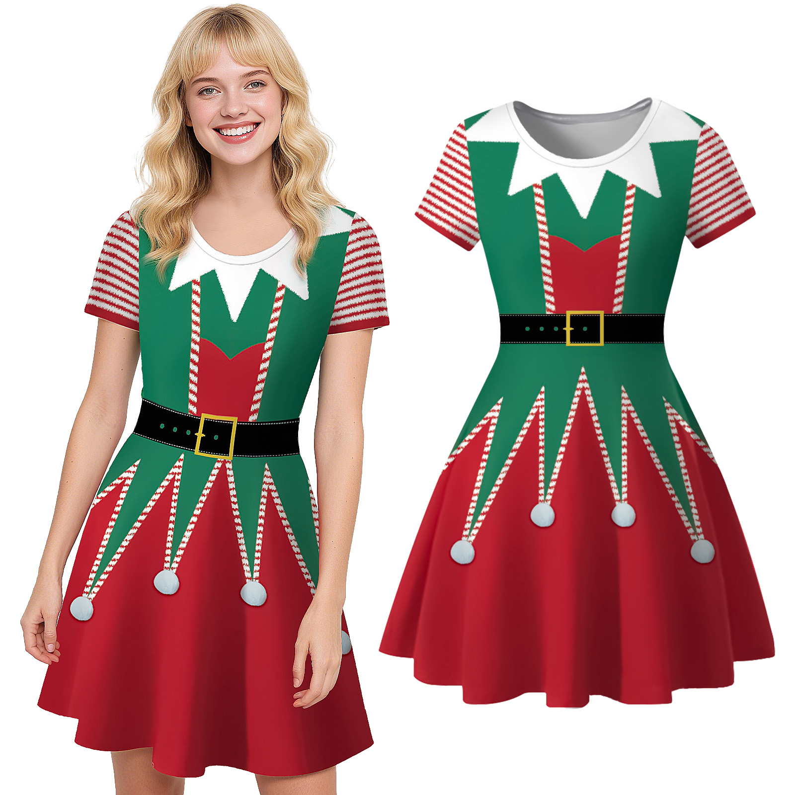 Elf Costume Christmas - Kadınlar Noel Elf Kostüm Seti Noel