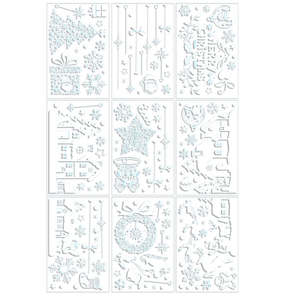 Snowflake Window Decal - Büyük Boy Noel Temalı Cam Stickerları,