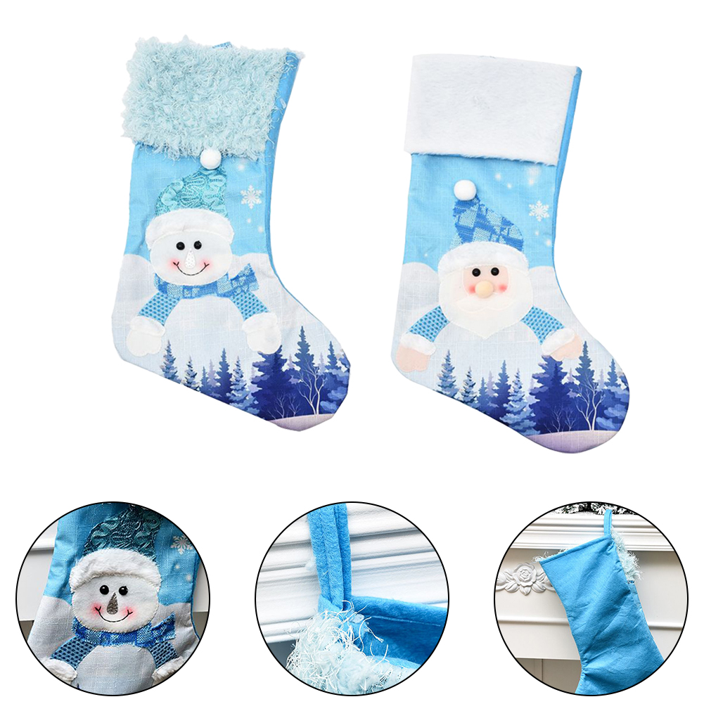 Büyük Mavi Örgü Noel Çorabı 47 - Christmas Stocking Hanging incelemesi ve fiyatı