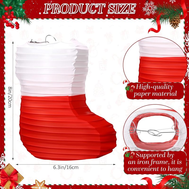 1 Adet Noel Kağıt Fenerleri, N - Christmas Stocking Hanging incelemesi ve fiyatı