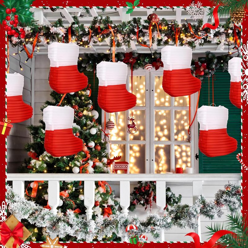 1 Adet Noel Kağıt Fenerleri, N - Christmas Stocking Hanging incelemesi ve fiyatı