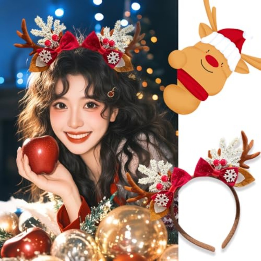 Kadınlar için Sevimli Noel Taç - Reindeer Antlers Headband incelemesi ve fiyatı