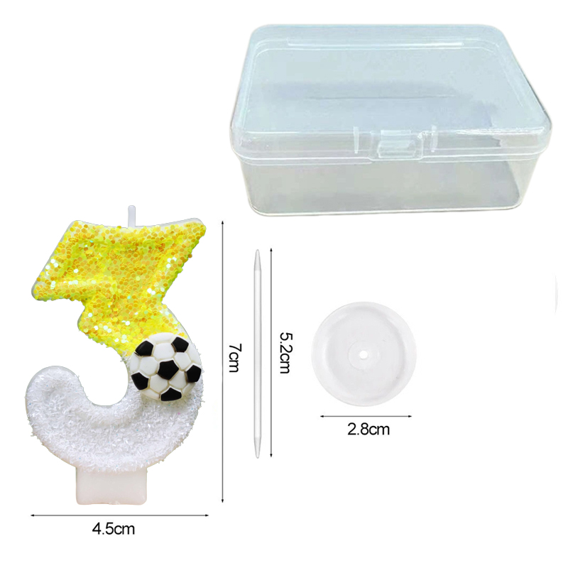 Sarı Beyaz Payetli Spor Futbol - Holiday Candle Set incelemesi ve fiyatı