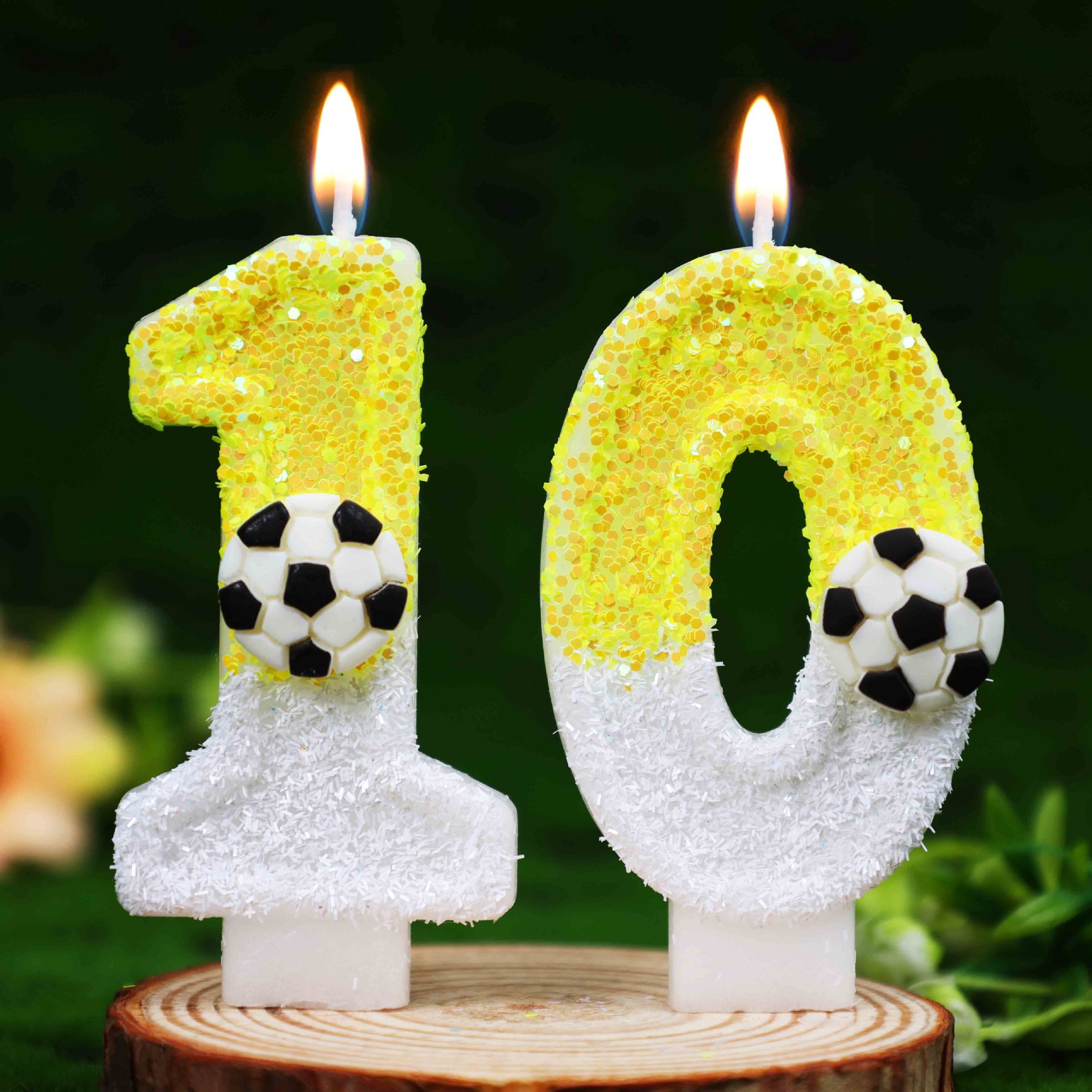 Sarı Beyaz Payetli Spor Futbol - Holiday Candle Set incelemesi ve fiyatı