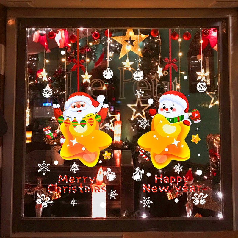 Noel Baba Figürlü Pencere Stic - Snowflake Window Decal incelemesi ve fiyatı