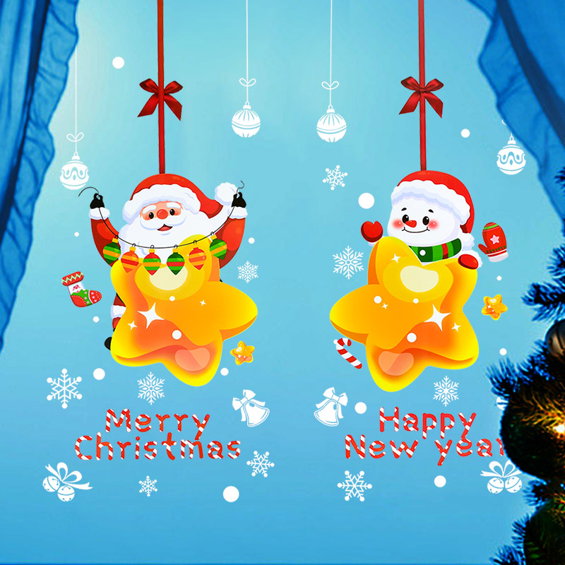 Noel Baba Figürlü Pencere Stic - Snowflake Window Decal incelemesi ve fiyatı