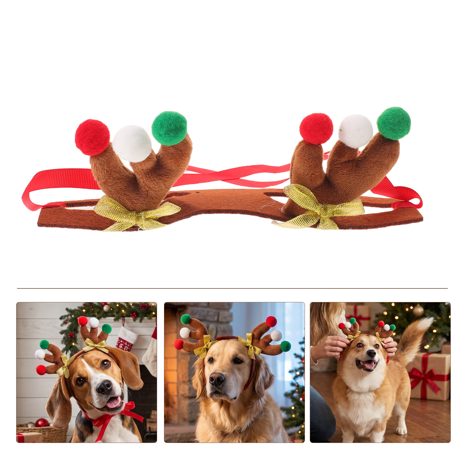 Köpekler için Ren Geyiği Boynu - Reindeer Antlers Headband incelemesi ve fiyatı