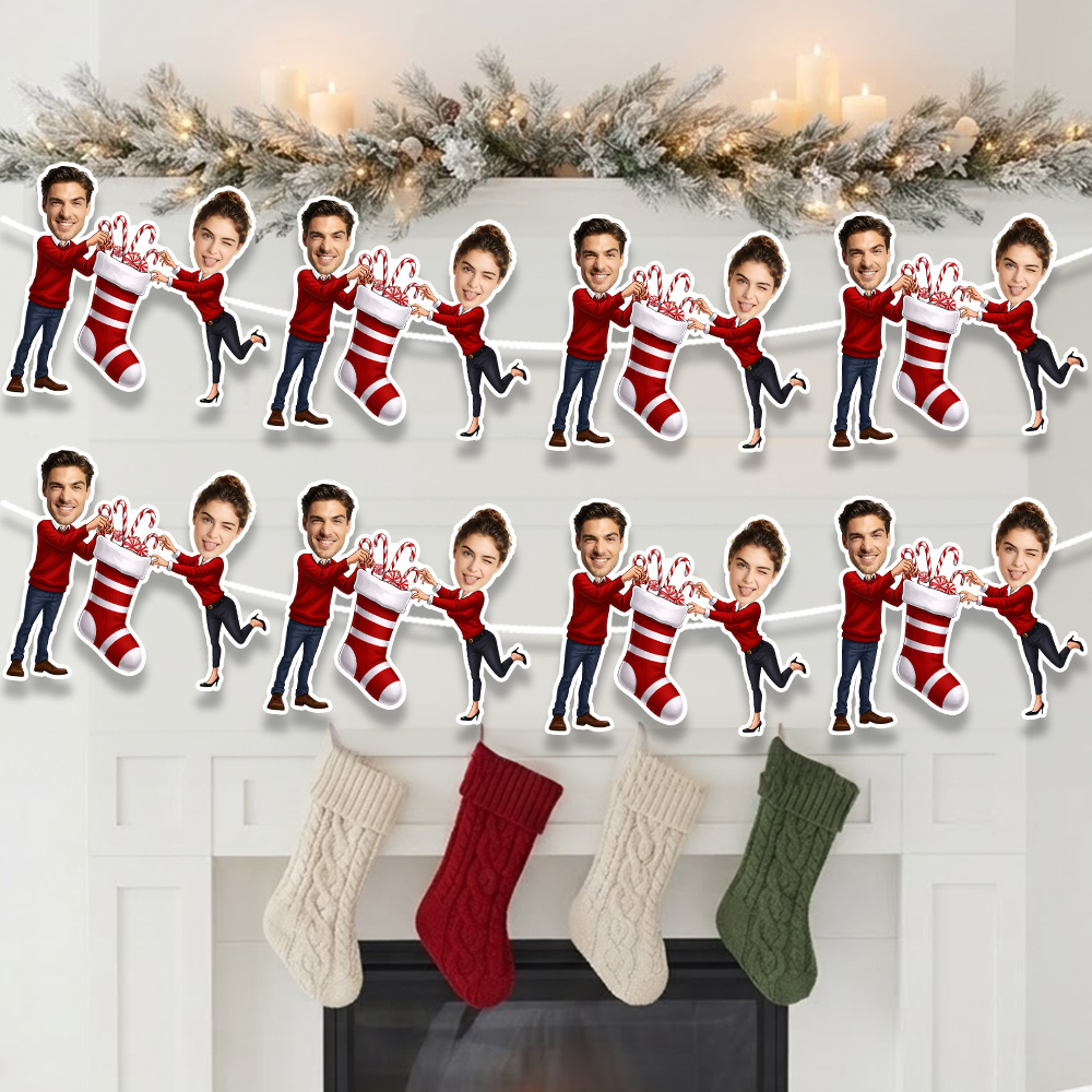 8/16/24 Adet Özel Fotoğraflı N - Christmas Stocking Hanging incelemesi ve fiyatı