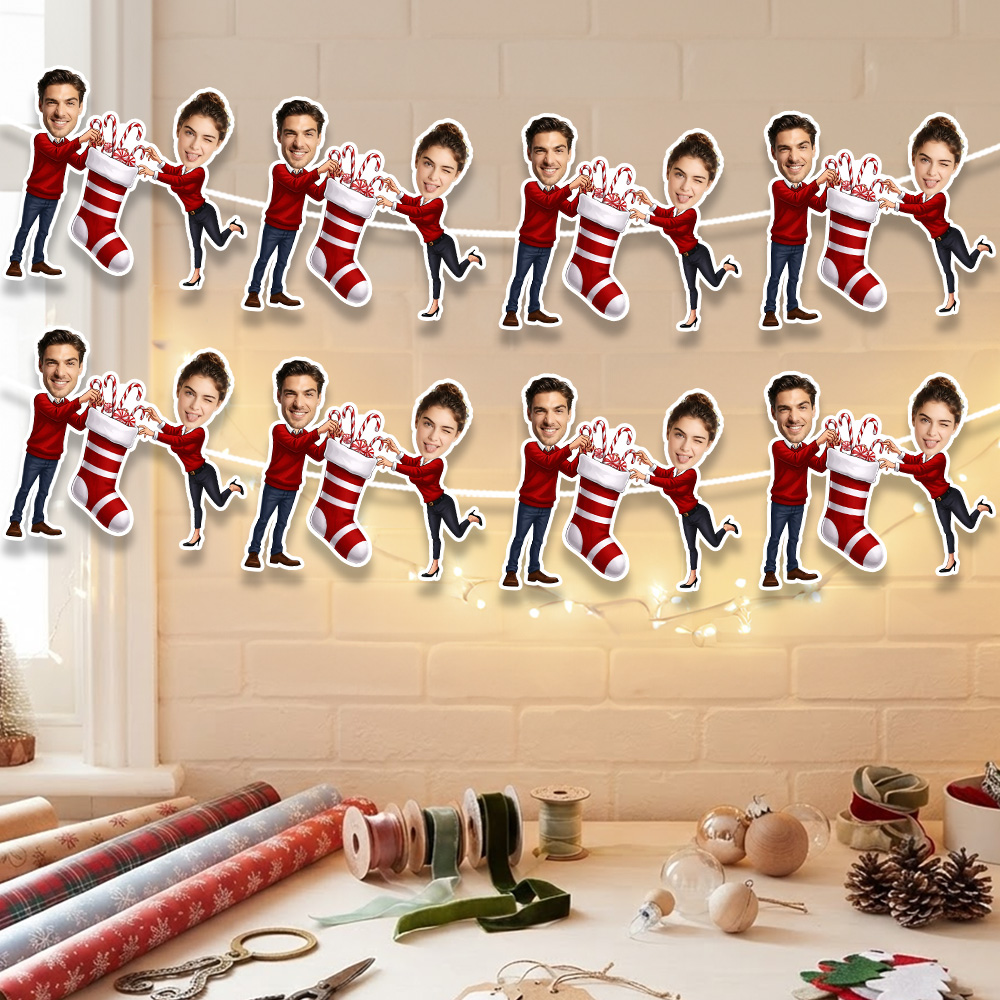 8/16/24 Adet Özel Fotoğraflı N - Christmas Stocking Hanging incelemesi ve fiyatı